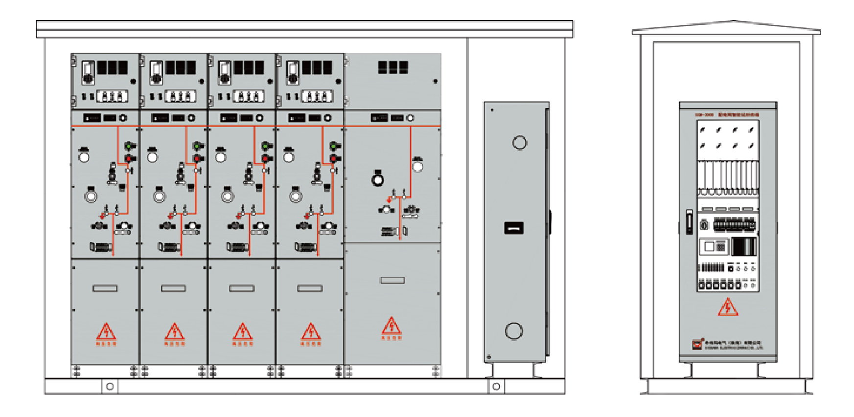 环保气体柜SGM-EG-4VKpt（一二次融合成套环网箱）（下隔离）